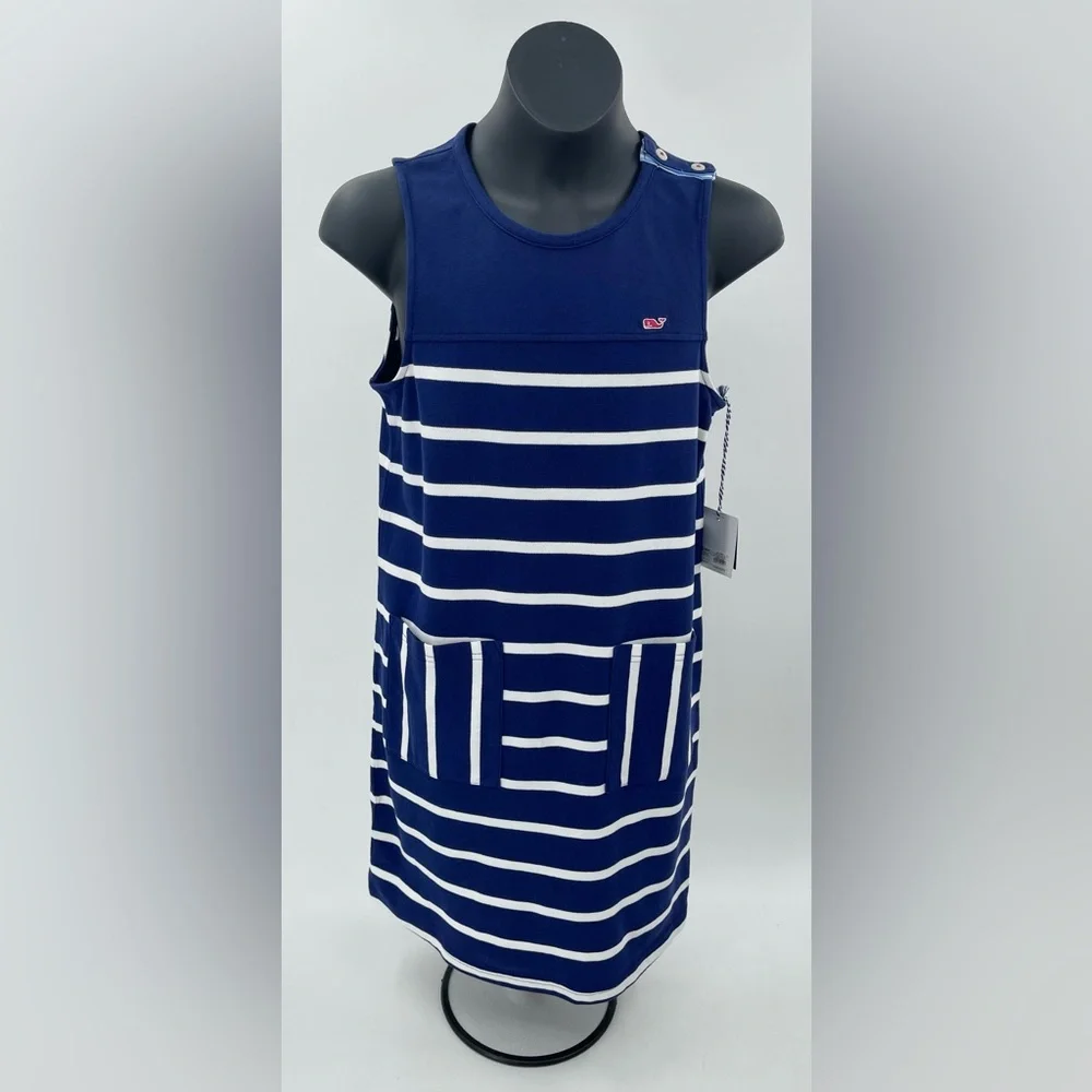 Vineyard Vines X Target Striped Blue & White Sleeveless Tank Dress Girls L 10/12